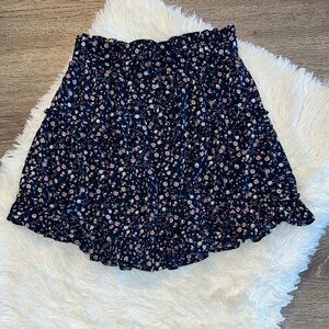 &merci Navy Floral Skirt - Medium